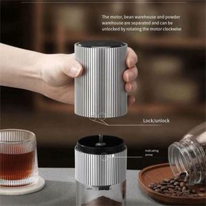 เครื่องบดเมล็ดกาแฟแบบพกพา LCD อิเล็กทรอนิกส์  แบบชาร์จไฟได้  ใช้พอร์ต USB สำหรับบดเมล็ดกาแฟ - Product Image 3