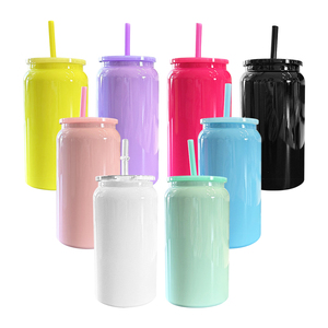 25 Pièces/Carton Gobelet <span class=keywords><strong>Isotherme</strong></span> en Acier Inoxydable de 16 oz, Peint par Pulvérisation Colorée et Personnalisable par Sublimation, pour Bière - Product Image 1