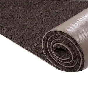 Factory washable waterproof plastic pvc coil floor mat in rolls with foam backing