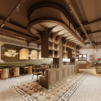 Comptoir de bar en verre moderne et personnalisé pour café, vitrine de présentation avec éclairage LED pour la décoration intérieure de café et de pâtisserie