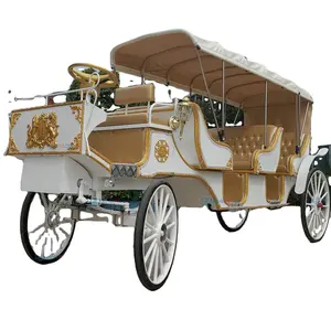 High quality Light Sightseeing carriage horse drawn / Electric Customized royal horse buggy electric for festival tourists