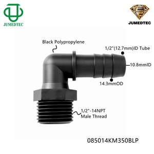 JU Phụ Kiện Nhựa 1/2in 12.7Mm Ống Để 3/4NPT Nam Đề Barb <span class=keywords><strong>Hose</strong></span> Tail <span class=keywords><strong>Adapter</strong></span> - Product Image 4