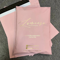 Sac d'expédition e-commerce rose en plastique épais mat givré imperméable auto-adhésif avec logo personnalisé, capacité de charge 10 kg