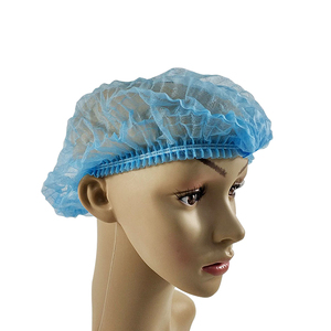 Xiantao produttore a basso costo morbido non tessuto monouso cofano PP crimpato retina per capelli pre-piegato pieghettato bouffant caps - Product Image 2