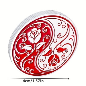 Moneda Metálica de Tai Chi Bagua con Flor Yin-Yang, un Regalo de la Suerte para Ocasiones como el Día de San Valentín o el Día de la Madre - Product Image 3