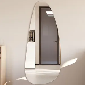 Oval Frameless Mirror Irregular Full Body Mirror