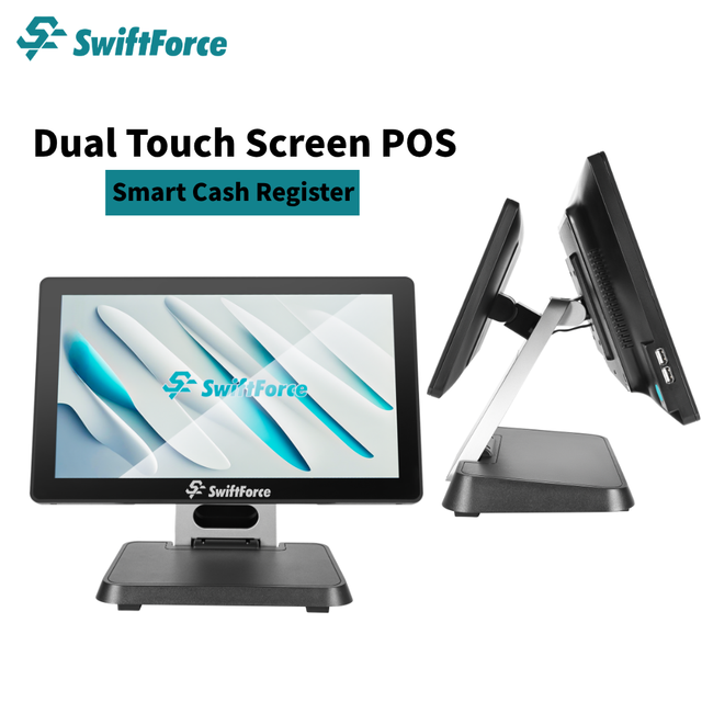15.6 &11.6 Inch Windows Dual Screen POS Terminal Touch Screen Cash Register for Retail/Hotel/Restaurant