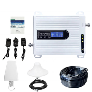 Kit completo 900 1800 2100MHz Tri Band 3 Band 2G 3G 4G Lte <span class=keywords><strong>amplificador</strong></span> repetidor <span class=keywords><strong>de</strong></span> <span class=keywords><strong>señal</strong></span> con antena interior exterior y cable <span class=keywords><strong>coaxial</strong></span> - Product Image 1