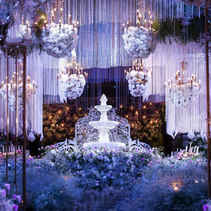 Bravo Thick Silver Decorative String Curtain for Celebration <strong>Wedding</strong> <strong>Ceiling</strong> <strong>Decoration</strong> - Product Image 2