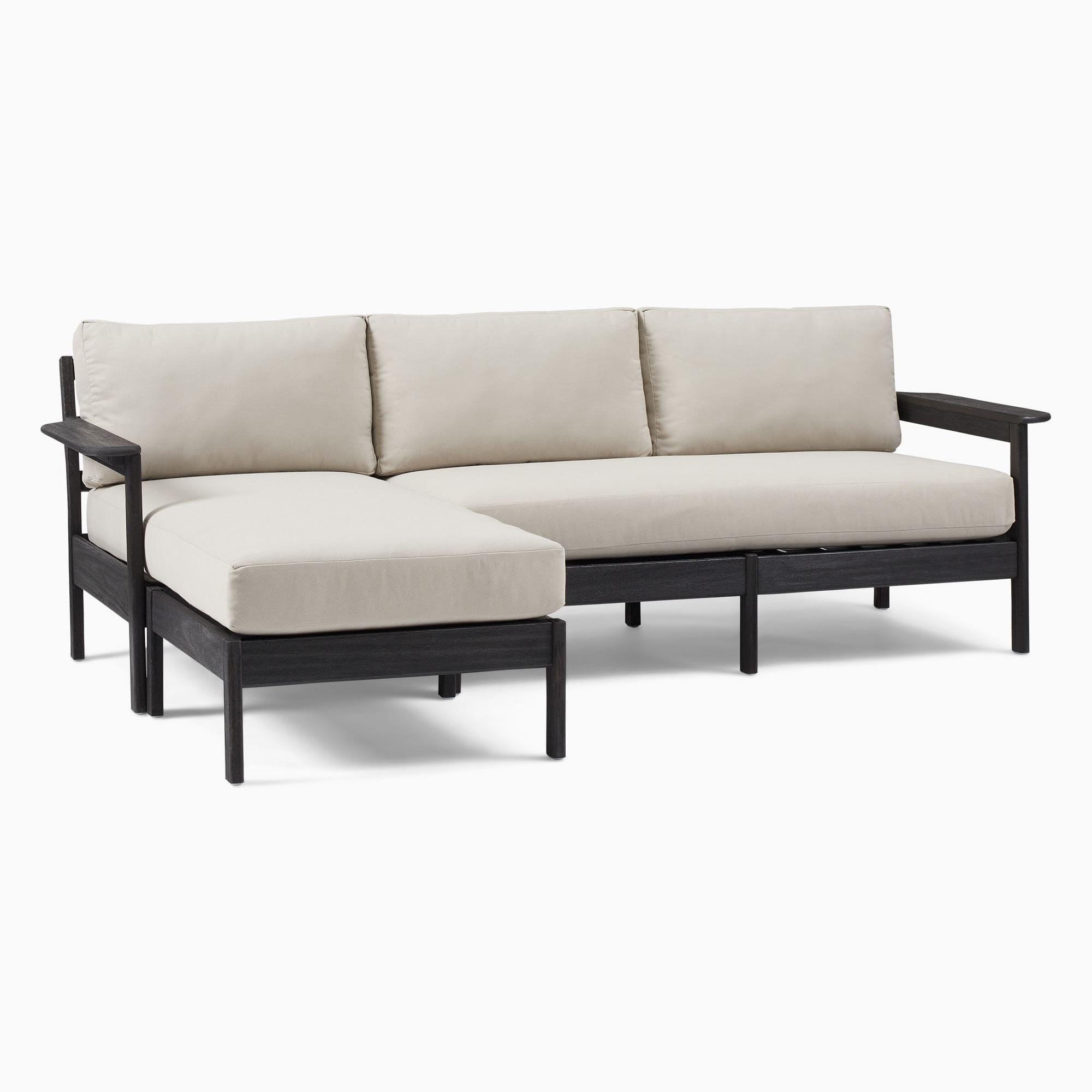 Modern Patio Garden Sets Comfortable Sectional Armed Sofa Teak Outdoor Furniture