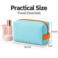 Sac cosmétique en cuir PU personnalisé avec logo, étanche, pour voyage, trousse de maquillage, organiseur de toilette OEM, cadeau pour femmes et demoiselles d'honneur