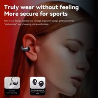 Penjualan Terbaik headphone lari olahraga nirkabel modis Clip-On BT tahan lama jangan masuk ke telinga