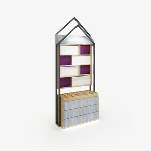 Metal y madera <span class=keywords><strong>rejilla</strong></span> multifuncional joyería tienda boutiques estantes exhibición collar pulsera anillo tocado estantes - Product Image 2