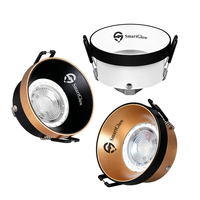 Plafonniers encastrés ronds modernes GU10 MR16, boîtier en aluminium, support d'ampoule LED GU10, cadre de montage pour lampes GU10 MR16