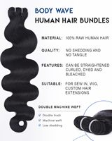 Extensiones de Cabello Humano Virgen Remy Vietnamita de 15A, 100% Sin Procesar, Paquetes Gruesos para Tejido de Cabello, Color Natural para Mujeres