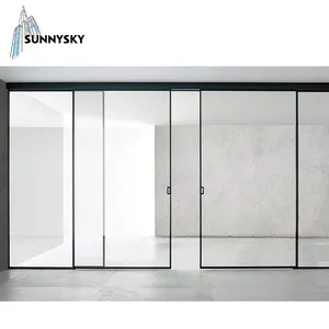 large Aluminum double glazed closet sliding doors