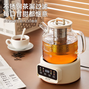 Bouilloire électrique Meister 1,5 L en verre avec contrôle de la température et arrêt automatique pour la préparation du thé et l'ébullition de l'eau - Product Image 1