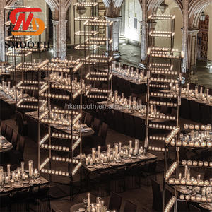 Support mural de bougies de luxe en métal noir de haute qualité, design lisse, pour décoration murale - Product Image 5