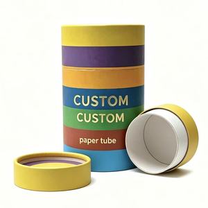 Boîte en papier cylindrique avec logo personnalisé, tube d'emballage cadeau pour parfum, huile essentielle, thé, nourriture, cosmétiques, aromathérapie - Product Image 2