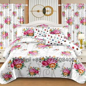 Ensemble de draps de <span class=keywords><strong>lit</strong></span> 3 pièces personnalisé <span class=keywords><strong>en</strong></span> usine <span class=keywords><strong>drap</strong></span> <span class=keywords><strong>plat</strong></span> King Size avec taies d'oreiller ensemble de literie imprimé floral à prix bon marché - Product Image 4