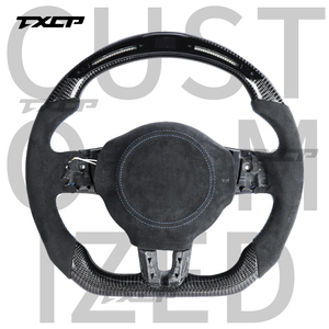 Volante in Fibra di Carbonio Adatto per <span class=keywords><strong>Volkswagen</strong></span> Polo MK5 Golf 6 Jetta MK6 R GTI Golf 5 Scirocco CC Passat Tiguan - Product Image 1