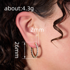 Orecchini a Cerchio Rotondi per Donne, Design Semplice a Cerchio, Accessori per Orecchie da Indossare Quotidianamente - Product Image 4