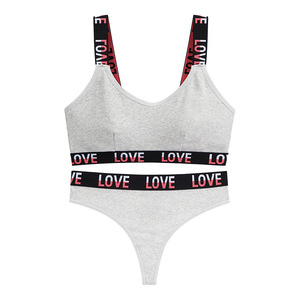 Airtamay Set Sportivo da Donna <span class=keywords><strong>2</strong></span> Pezzi, <span class=keywords><strong>Reggiseno</strong></span> Push-Up e Perizoma con Coppe Senza Ferretto in Cotone <span class=keywords><strong>a</strong></span> Coste per Yoga e Fitness - Product Image 4