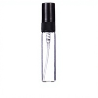 Fournisseur de choix Flacon de parfum cylindrique en verre avec pulvérisateur à pompe 10 ml, sérigraphié, emballage personnalisé, flacons échantillons, Marque UruichYue