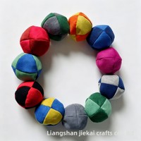 Ensemble de sacs de sable en velours colorés multi-pièces, jouet d'extérieur amusant, balle rebondissante fantaisie, volant de badminton pour enfants de 4 à 6 ans, fabriqué au Shandong