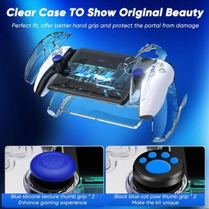 Estuche Rígido 4 en 1 para Accesorios de <span class=keywords><strong>PS</strong></span> Portal, para Playstation Portal con Estuche Transparente, 2 Protectores de Pantalla y 4 Grips para Pulgares - Product Image 2