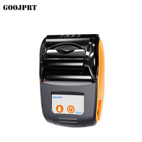 Mini-imprimante thermique portable 58 mm à haute vitesse d'impression, noir et blanc, USB/Batterie 1500 mAh, idéale pour les taxis et les services de livraison.