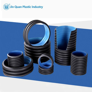 HDPE đôi tường sóng PE ống 18 inch 42 inch HDPE bão cống ống SN4 SN8 sn16 cống nhựa cho thành phố hệ thống thoát nước - Product Image 3