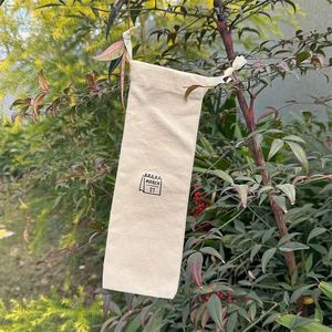 Reusable Natural Color <b>Drawstring</b> <b>Pouch</b> Bag Long Cotton Canvas Dust <b>Drawstring</b> Bag - Product Image 6