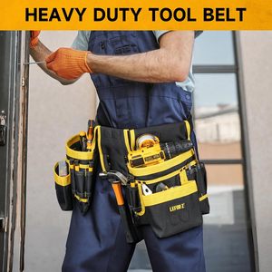 Ceinture <span class=keywords><strong>porte</strong></span>-outils magnétique professionnelle pour hommes, 26 poches, robuste, rembourrée, pour électricien, avec bretelles et boucle, durable - Product Image 2