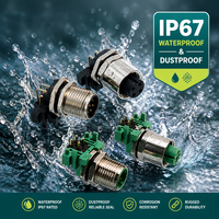 Connecteur M12 à montage sur circuit imprimé à 90 degrés, 4, 5, 8 broches, prise circulaire étanche IP67 pour panneau arrière, connecteur mâle et femelle pour capteur PLC
