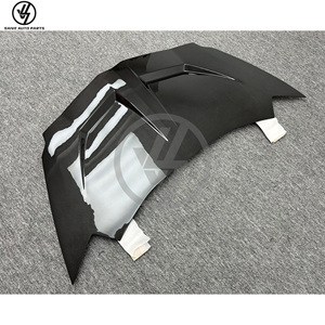New Design 1016 Style Dry Full Carbon Fiber <b>Bonnet</b>/Hood Lambo Aventador LP700 2011-2015 Black Glossy Twill Weave - Product Image 6