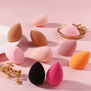 BEILI 4pcs soft makeup sponge puff egg black pink color sponge make up brush custom logo beauty accessories wholesale