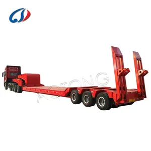 Macchina il trasporto di 120 ton lowbed 3 linee 6 asse low boy rimorchio basso piatto letto rimorchio per la vendita