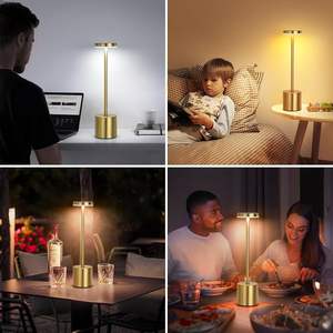 Lámpara de Mesa LED Inalámbrica al por Mayor, Lámpara de Escritorio Recargable Portátil, Lámpara de Cena Romántica Moderna de Lujo para Restaurante - Product Image 3