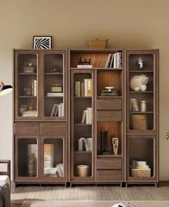 Nouvelle cloison d'étagère moderne de luxe armoire de rangement décorative bibliothèque étagère en bois - Product Image 3