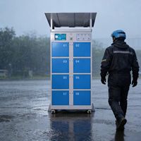Station d'échange de batteries extérieure ESINO ES-DG8 OEM PD pour véhicules électriques (800W, acier au carbone, 6 ports USB)