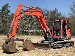 Excavadora Japonesa de Segunda Mano de Alta Calidad KUBOTA KX080-30, Excavadora de Orugas con Empujador de Correa KUBOTA - Product Image 6