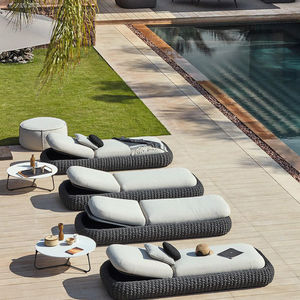 Outdoor Leisure <b>Bed</b> Patio Villa Woven Rope Garden Villa Swimming Pool Outdoor Rattan Lazy <b>Single</b> <b>Bed</b> Furniture - Product Image 2