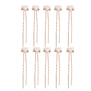 10pcs Set Rhinestone Metal U Shape Fork Hairpins <strong>Bridesmaid</strong> Wedding Pearl <strong>Hair</strong> Pins <strong>Hair</strong> Clip <strong>Hair</strong> Accessories <strong>Pieces</strong> for Brides - Product Image 3