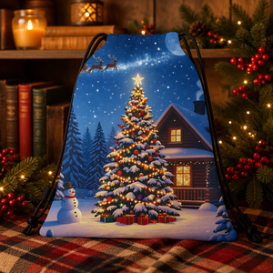 Custom <b>Personalised</b> <b>Drawstring</b> <b>Bag</b> Promotion <b>Drawstring</b> <b>Bags</b> Christmas Patterned Cute <b>Drawstring</b> <b>Bag</b> - Product Image 3
