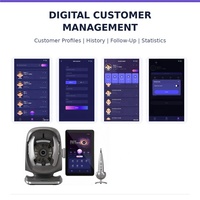 Analyseur d'images cutanées IA 36MP, machine d'analyse faciale 8 spectres avec gestion des clients, données cloud et rapports numériques