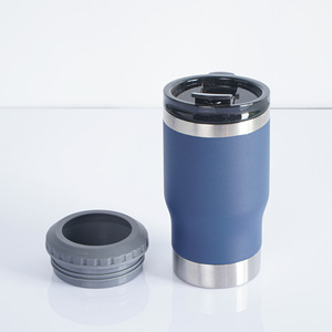 Taza aislada gruesa de doble capa 4 en 1, tanque de almacenamiento en frío de 14oz con abridor, sacacorchos, gruñidor de <span class=keywords><strong>cerveza</strong></span> de acero inoxidable - Product Image 1
