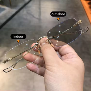 Gafas Sin Montura Fotocromáticas y Antiluz Azul para Mujer Estilo <span class=keywords><strong>Hipster</strong></span> y <span class=keywords><strong>Hombre</strong></span> de Negocios - Product Image 1