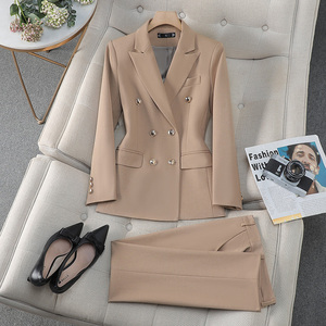 Áo khoác vest công sở cao cấp màu đen mùa thu đông dành cho nữ, kiểu Hàn Quốc, thời trang, lịch sự. - Product Image 5