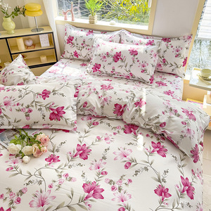 Al por mayor nueva funda de edredón floral para el hogar Primavera Verano estampado cepillado colcha individual ropa de cama estudiante dormitorio Europeo Americano - Product Image 3